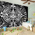 Black And White Maya Calendar Print Wall Sticker