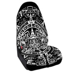 Black And White Maya Calendar Print Waterproof Car Seat Cover