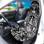 Black And White Maya Calendar Print Waterproof Car Seat Cover