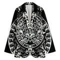 Black And White Maya Calendar Print Women's Blazer