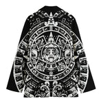 Black And White Maya Calendar Print Women's Blazer