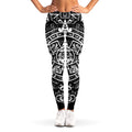 Black And White Maya Calendar Print Women's Leggings