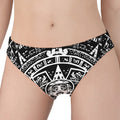 Black And White Maya Calendar Print Women's Panties