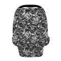 Black And White Mechanic Pattern Print Baby Seat Cover