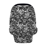 Black And White Mechanic Pattern Print Baby Seat Cover
