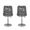 Black And White Mechanic Pattern Print Bar Stool Covers