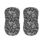 Black And White Mechanic Pattern Print Bar Stool Covers