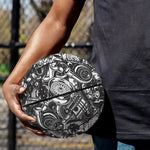Black And White Mechanic Pattern Print Basketball