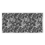 Black And White Mechanic Pattern Print Beach Towel