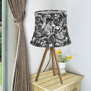 Black And White Mechanic Pattern Print Bell Lamp Shade