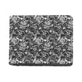 Black And White Mechanic Pattern Print Bifold Wallet