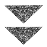 Black And White Mechanic Pattern Print Dog Bandana