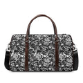 Black And White Mechanic Pattern Print Duffel Bag