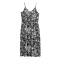 Black And White Mechanic Pattern Print Jersey Midi Cami Dress