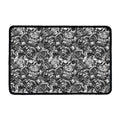 Black And White Mechanic Pattern Print Kitchen Mat