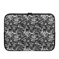 Black And White Mechanic Pattern Print Laptop Sleeve