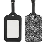 Black And White Mechanic Pattern Print Luggage Tag