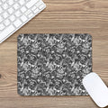 Black And White Mechanic Pattern Print Mouse Pad