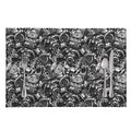 Black And White Mechanic Pattern Print Placemat