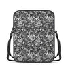 Black And White Mechanic Pattern Print Rectangular Crossbody Bag