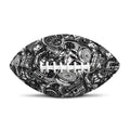 Black And White Mechanic Pattern Print Rugby Ball