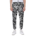Black And White Mechanic Pattern Print Joggers