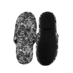 Black And White Mechanic Pattern Print Slippers