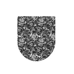 Black And White Mechanic Pattern Print Toilet Lid Cover