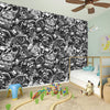 Black And White Mechanic Pattern Print Wall Sticker