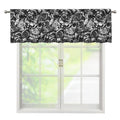 Black And White Mechanic Pattern Print Window Valance