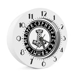 Black And White Mjolnir Print Alarm Clock