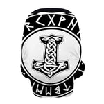 Black And White Mjolnir Print Baby Seat Cover