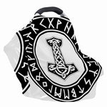 Black And White Mjolnir Print Baby Seat Cover
