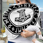 Black And White Mjolnir Print Baby Seat Cover