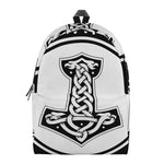 Black And White Mjolnir Print Backpack