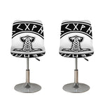 Black And White Mjolnir Print Bar Stool Covers