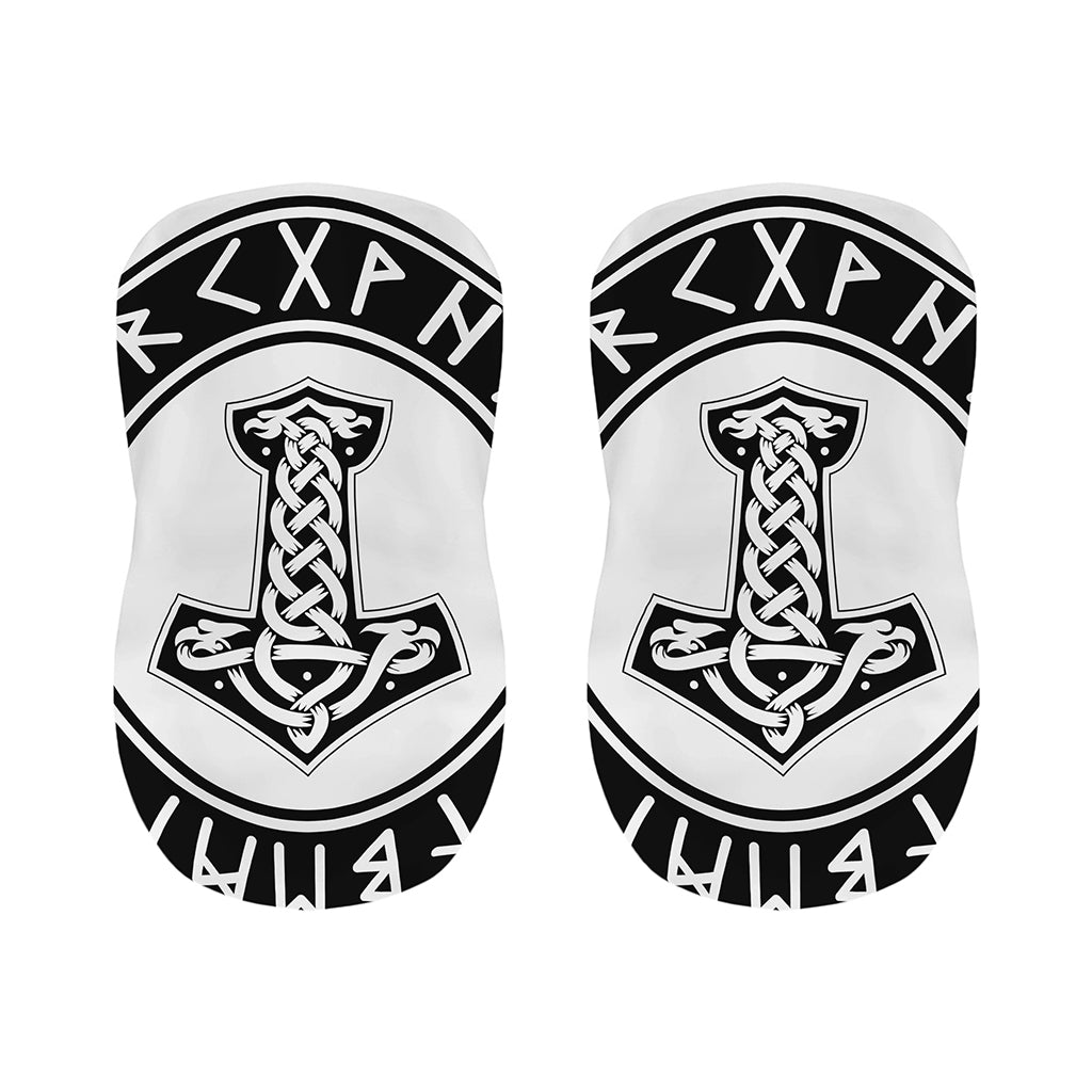 Black And White Mjolnir Print Bar Stool Covers