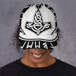 Black And White Mjolnir Print Baseball Cap