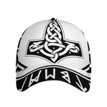 Black And White Mjolnir Print Baseball Cap
