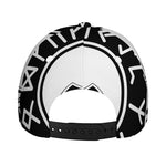 Black And White Mjolnir Print Baseball Cap