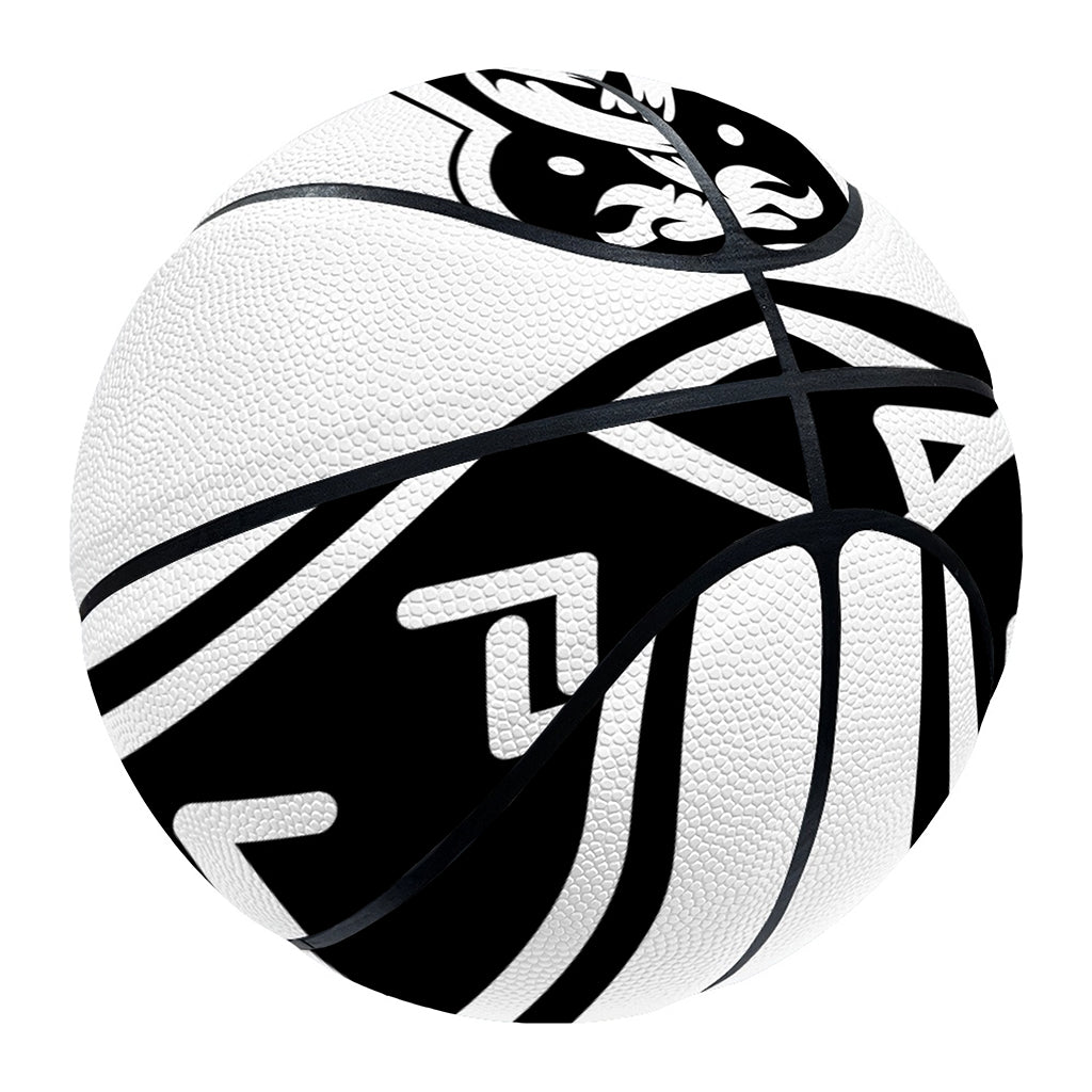 Black And White Mjolnir Print Basketball