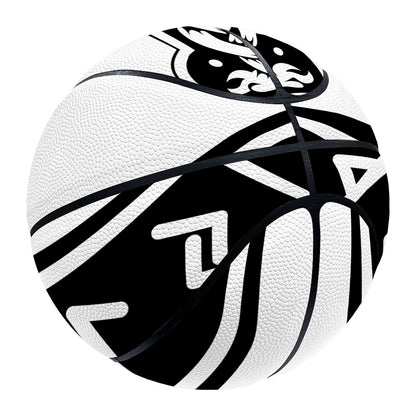 Black And White Mjolnir Print Basketball