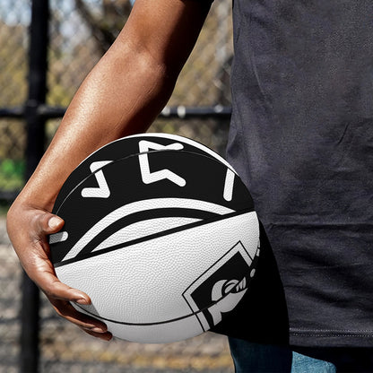 Black And White Mjolnir Print Basketball