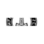 Black And White Mjolnir Print Bed Runner