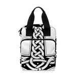 Black And White Mjolnir Print Bible Tote Bag