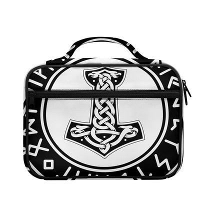 Black And White Mjolnir Print Briefcase Bible Bag