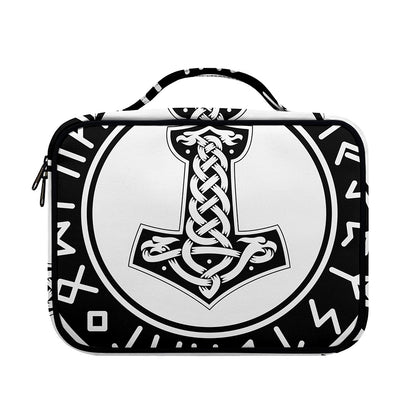 Black And White Mjolnir Print Briefcase Bible Bag