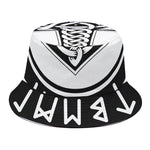 Black And White Mjolnir Print Bucket Hat