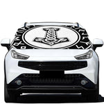 Black And White Mjolnir Print Car Windshield Snow Cover