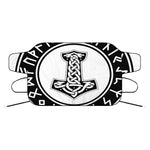 Black And White Mjolnir Print Car Windshield Snow Cover